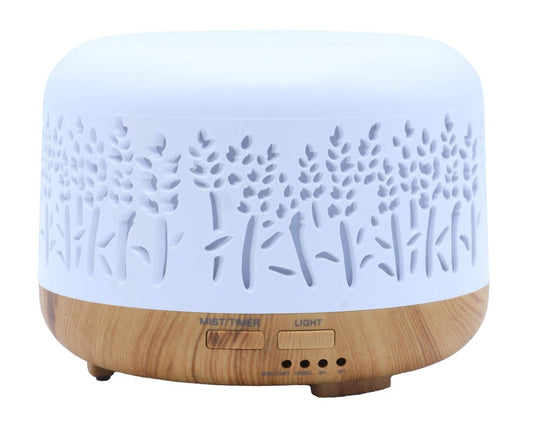 Diffuseur HE Blanc/Bois Roseaux 13cm