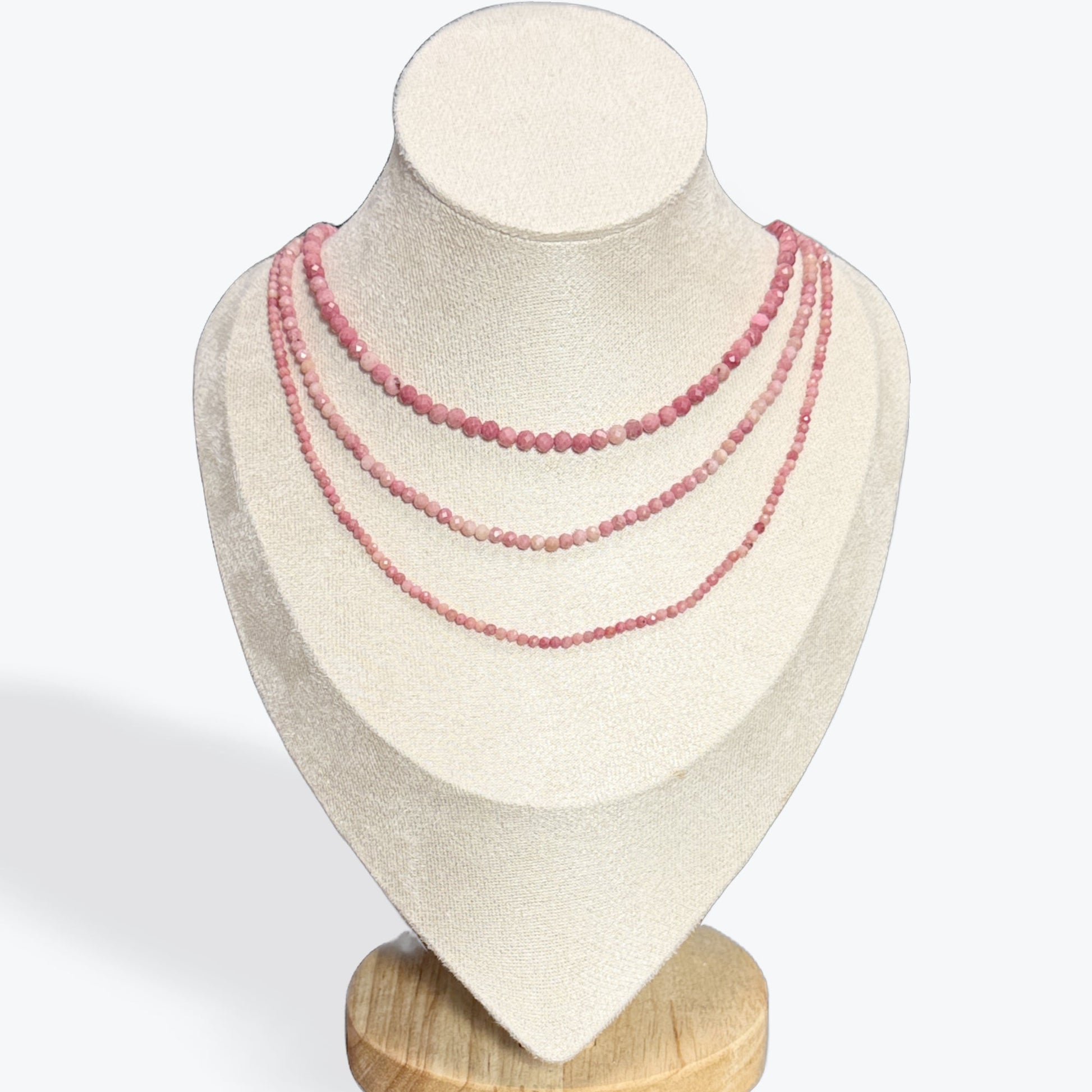Collier Rhodonite Facetté - 4
