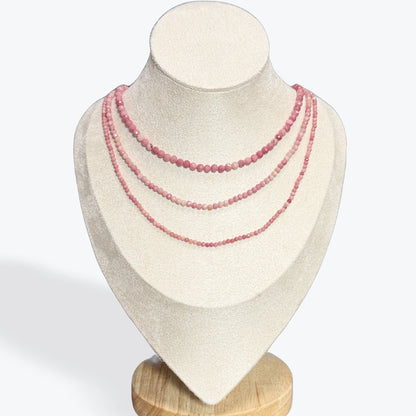 Collier Rhodonite Facetté - 4