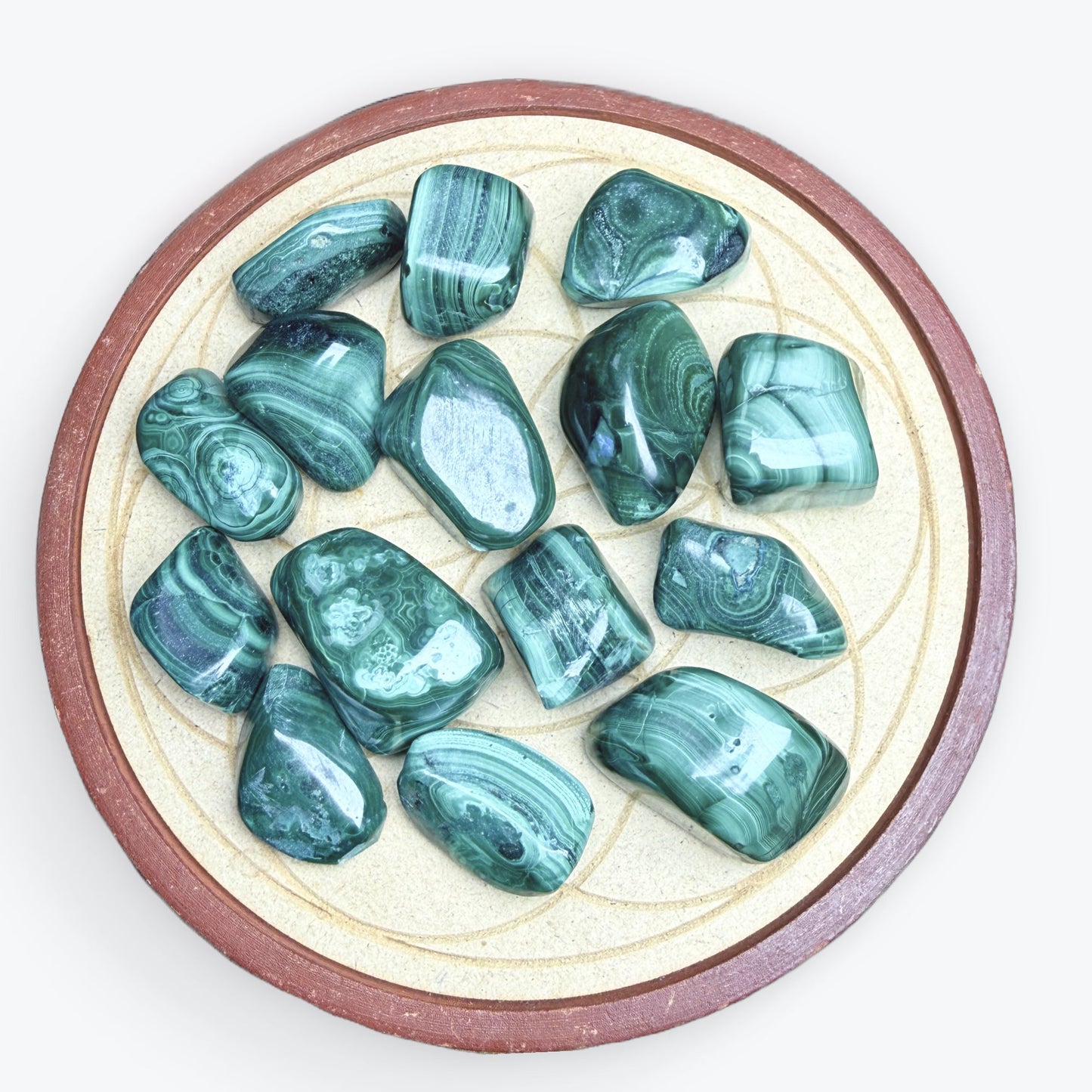 Malachite roulée - 30gr environ - 3