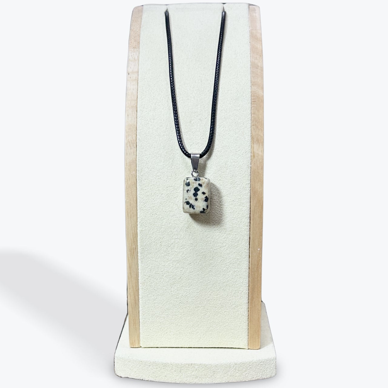 Pendentif Jaspe Dalmatien cube