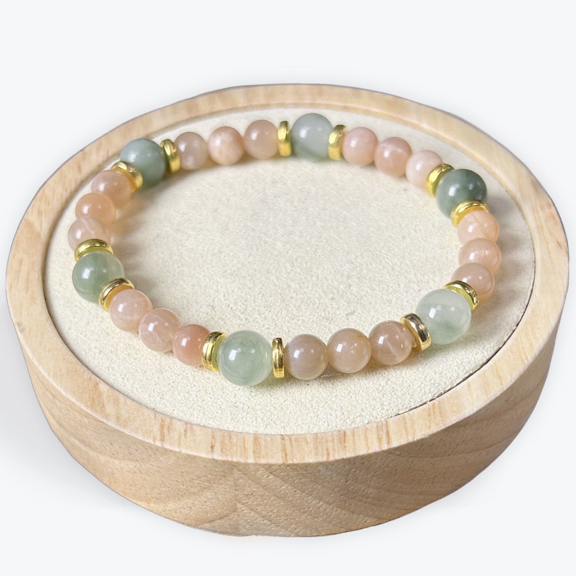 Bracelet Pierre De Lune Pêche Et Aventurine