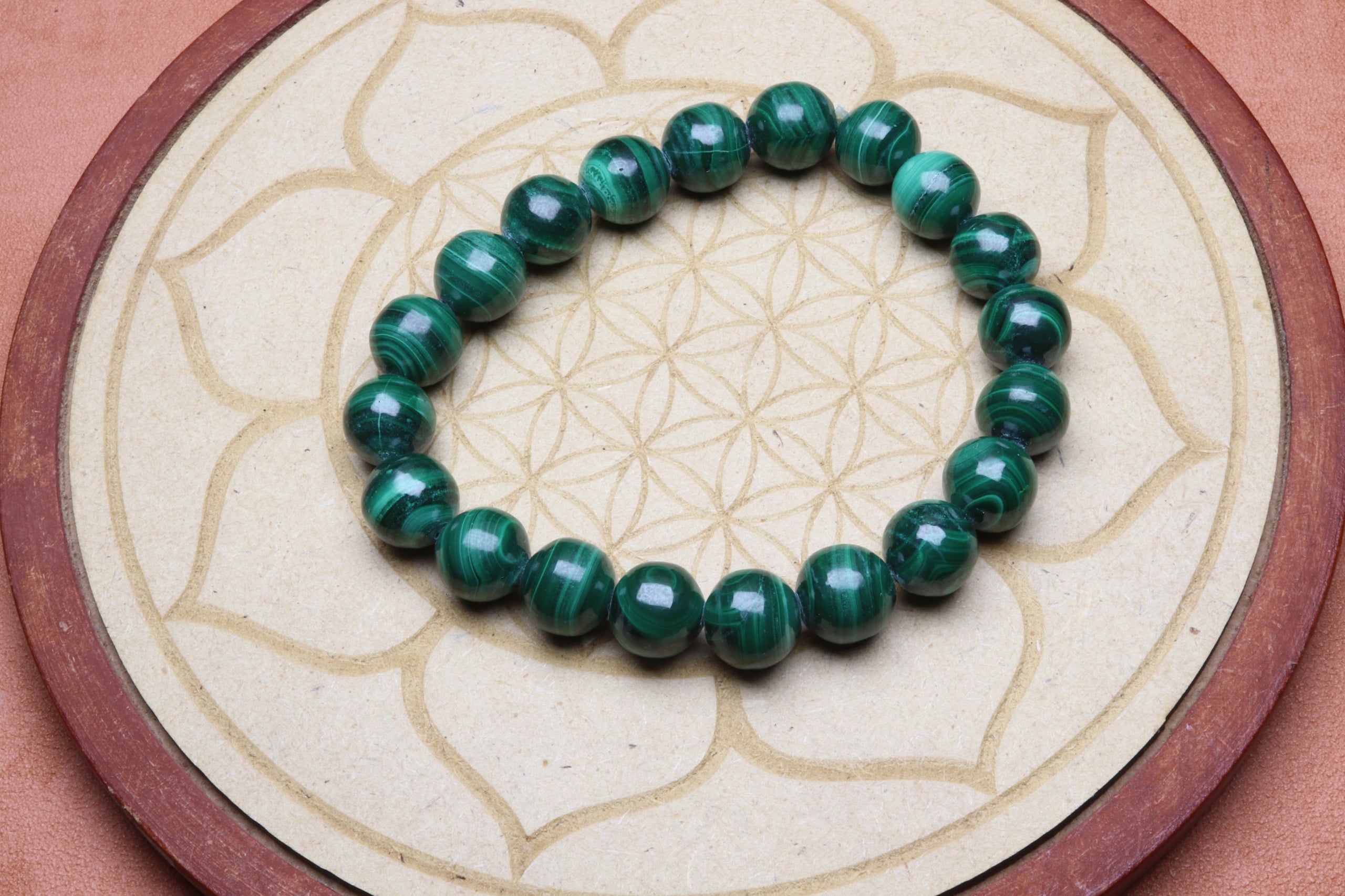 Bracelet en Malachite - Transformation et Guérison 10mm