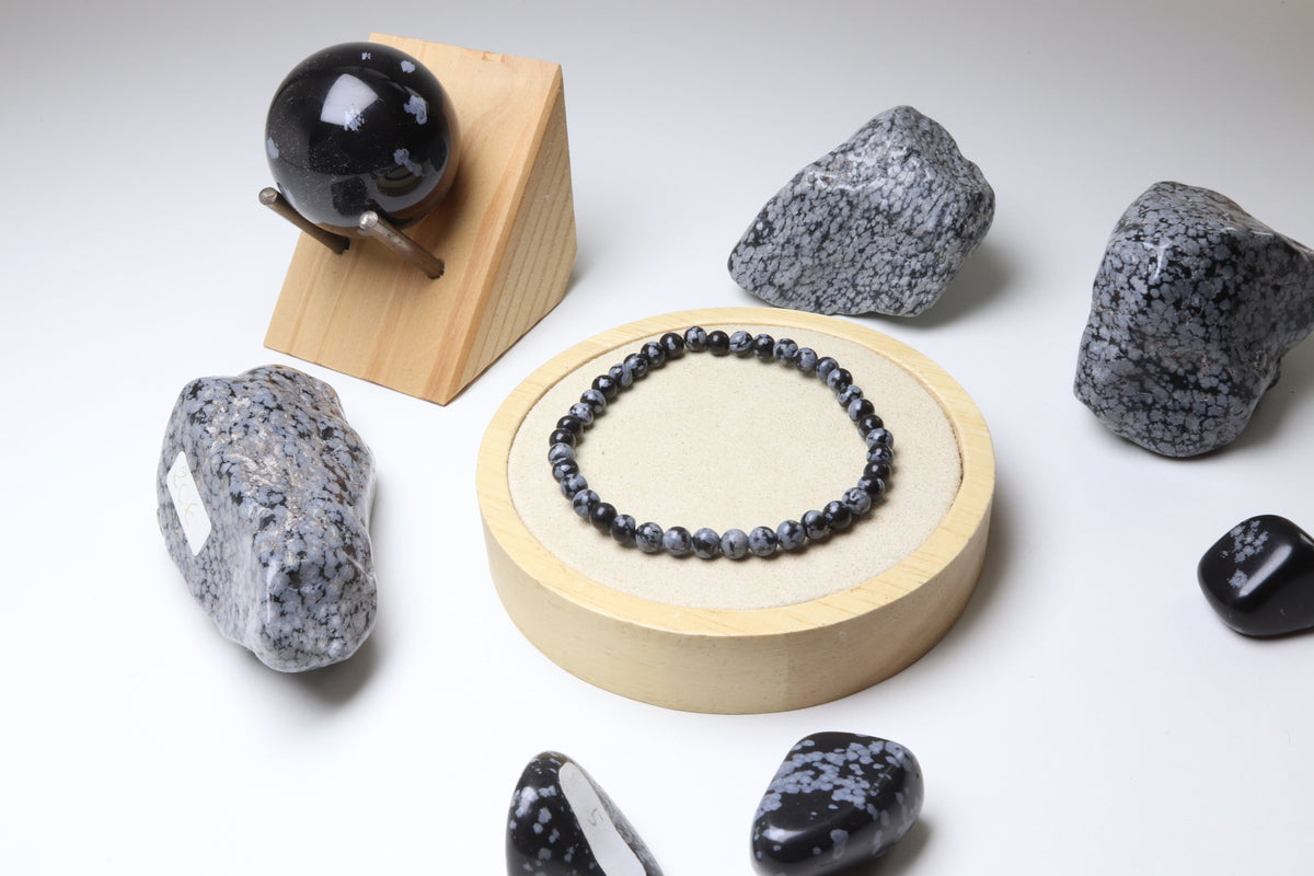 Bracelet Obsidienne Neige