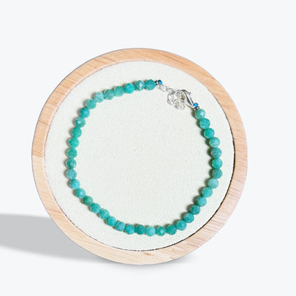 Bracelet Amazonite Facetté - 4mm