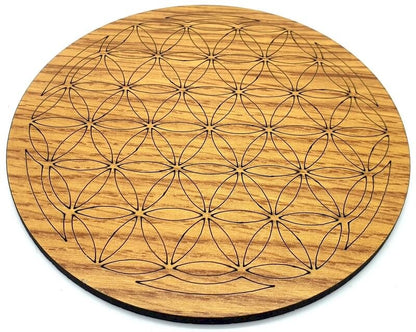 Plaque Bois Pleine Fleur de Vie