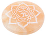 Plaque Sélénite Orange OM Hexa 10cm