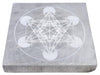 Plaque Sélénite Métatron Carrée 10cm
