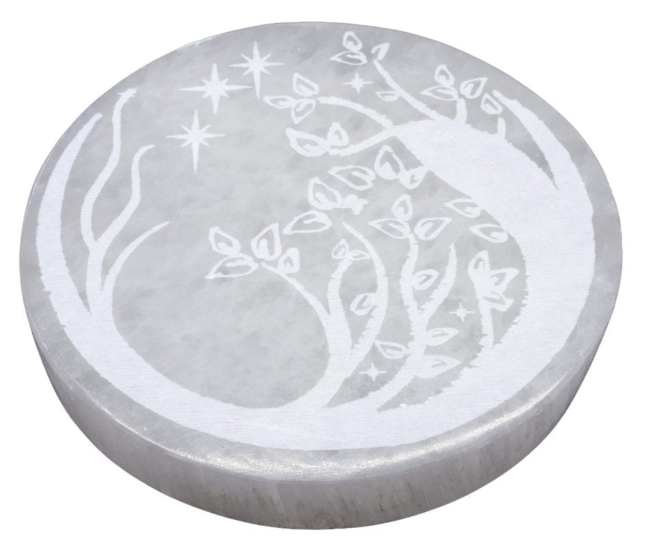 Plaque Sélénite Rêves Féériques 10cm