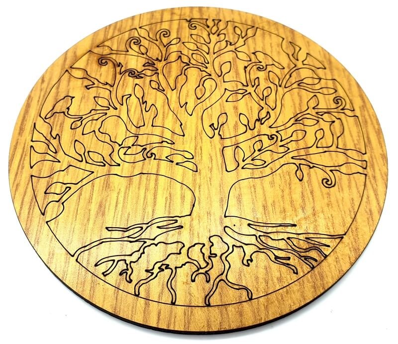 Plaque Bois Pleine Arbre de Vie