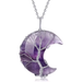 Pendentif naturelle Arbre de vie tressé - Lune argentée