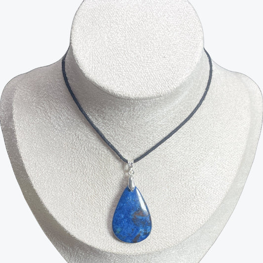 pendentif azurite goutte