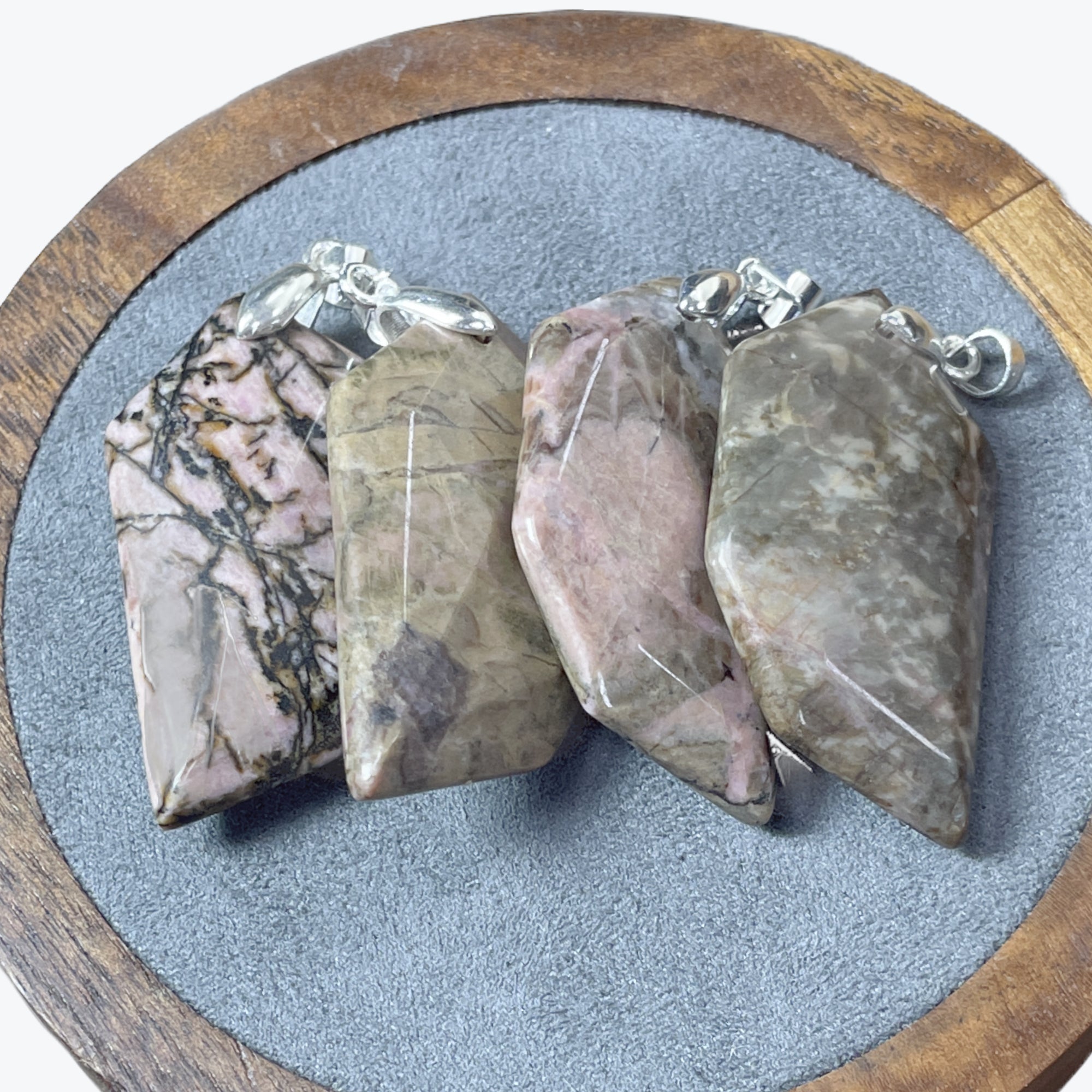 pendentif Rhodonite ovale