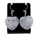 Boucles d'oreilles Coeur Cristal de Roche 4cm