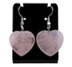 Boucles d'oreilles Coeur Quartz Rose 4cm