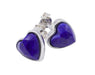 Boucles d'oreilles Argent 925 Lapis Lazuli Coeur