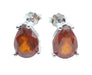 Boucles d'oreilles Argent 925 Grenat Larme