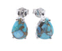 Boucles d'oreilles Argent 925 Turquoise Larme