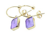Boucles d'oreilles Argent 925 'Arche Doré' - Améthyste