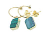 Boucles d'oreilles Argent 925 'Arche Doré' - Malachite
