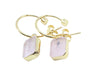 Boucles d'oreilles Argent 925 'Arche Doré' - Quartz Rose