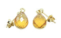 Boucles d'oreilles Argent 925 'Ondée Dorée' - Citrine