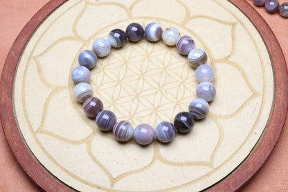 Bracelet Agate Botswana 10 mm