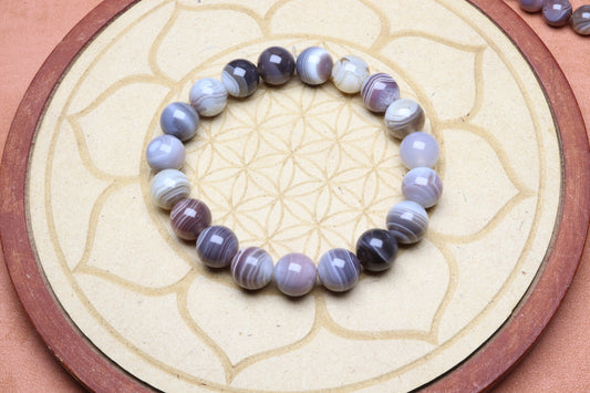 Bracelet Agate Botswana 10 mm