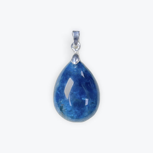 Pendentif Apatite Bleue Cabochon Goutte - 3