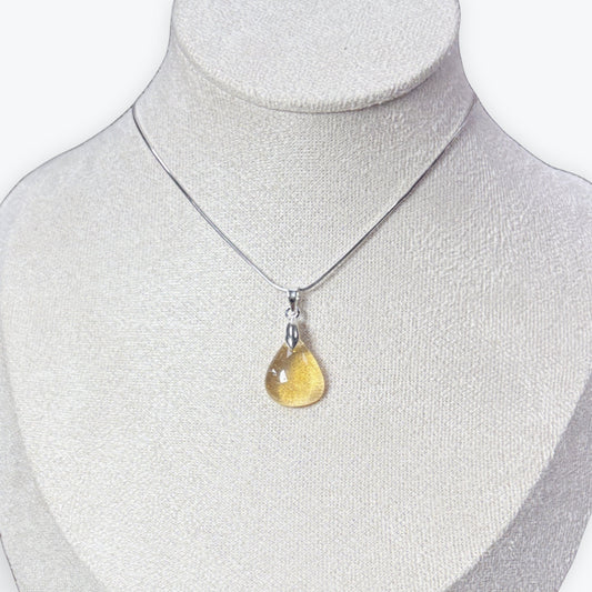 Pendentif en Citrine Poire - 2x2cm