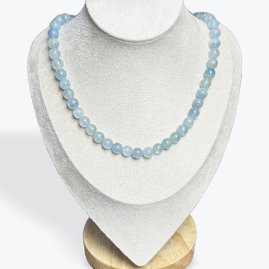 Collier Calcite Bleue 8mm