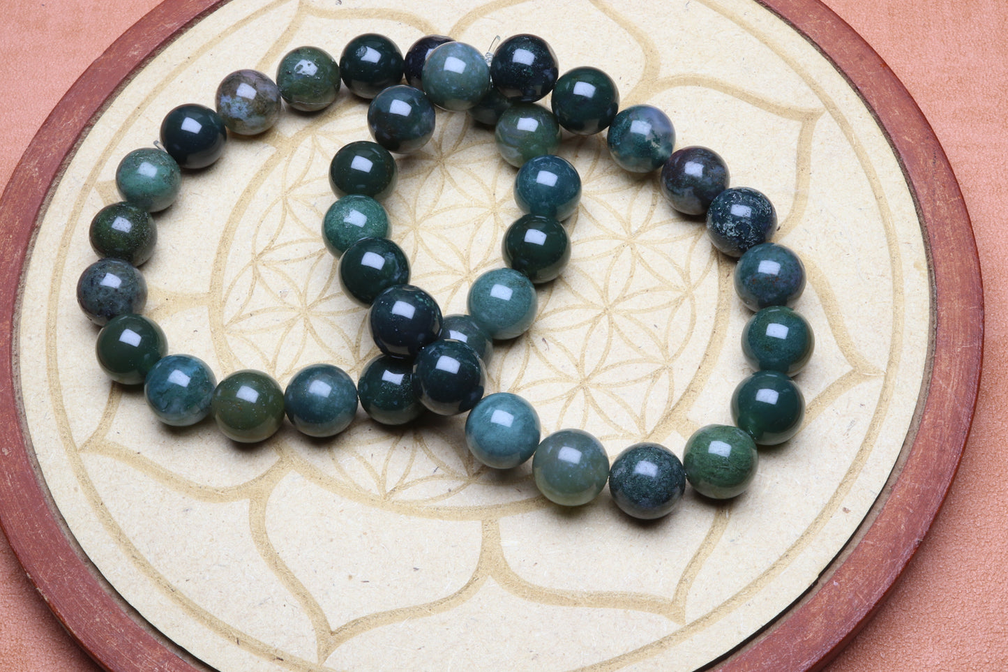 Bracelet Agate Mousse 10 mm