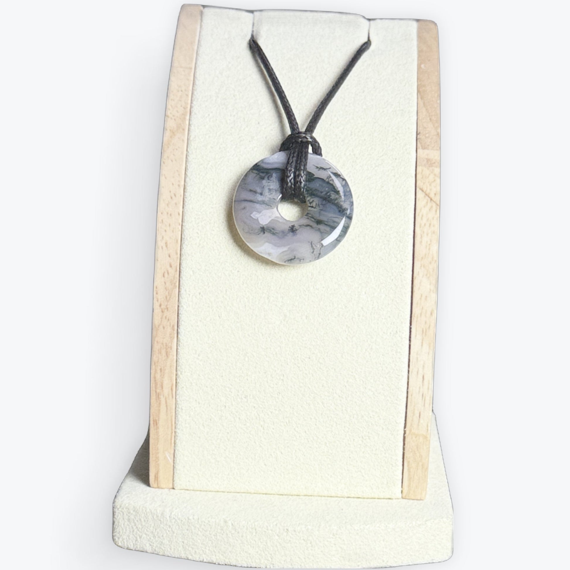 Pendentif donut Agate mousse