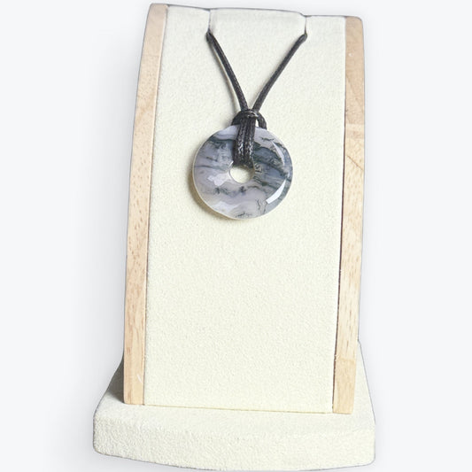 Pendentif donut Agate mousse