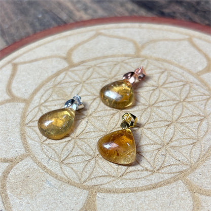 Pendentif en Citrine Poire - 2x2cm