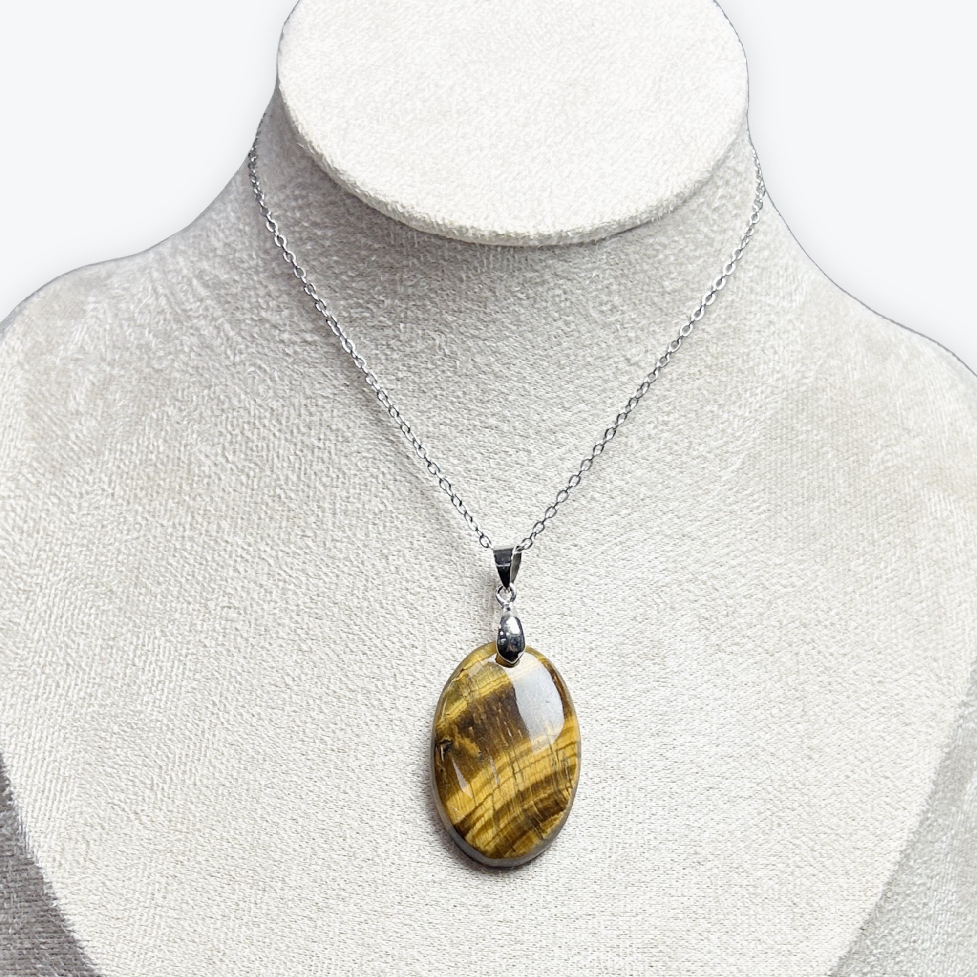 Pendentif Oeil De Tigre Cabochon