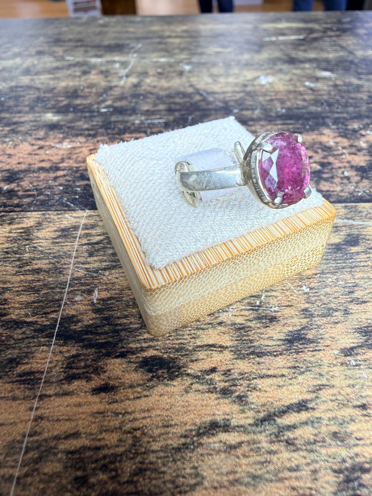 Bague Tourmaline rose ovale