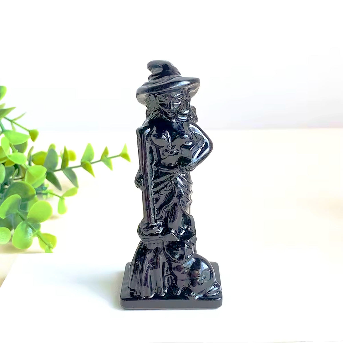 Sculpture Sorcière en Pierre Naturelle – 10 cm – Opale, Sodalite ou Obsidienne – photo 3