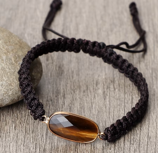 Bracelet en Œil de Tigre Facetté - Protection et Confiance - 3