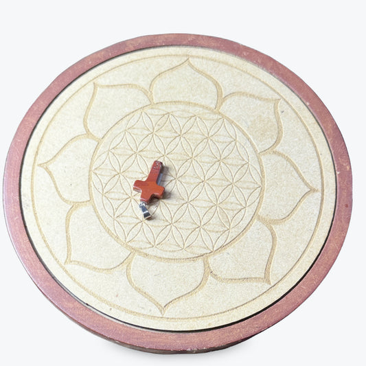 Pendentif Petite Croix Jaspe Rouge