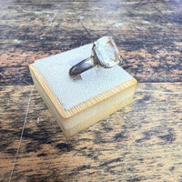Bague citrine rectangulaire