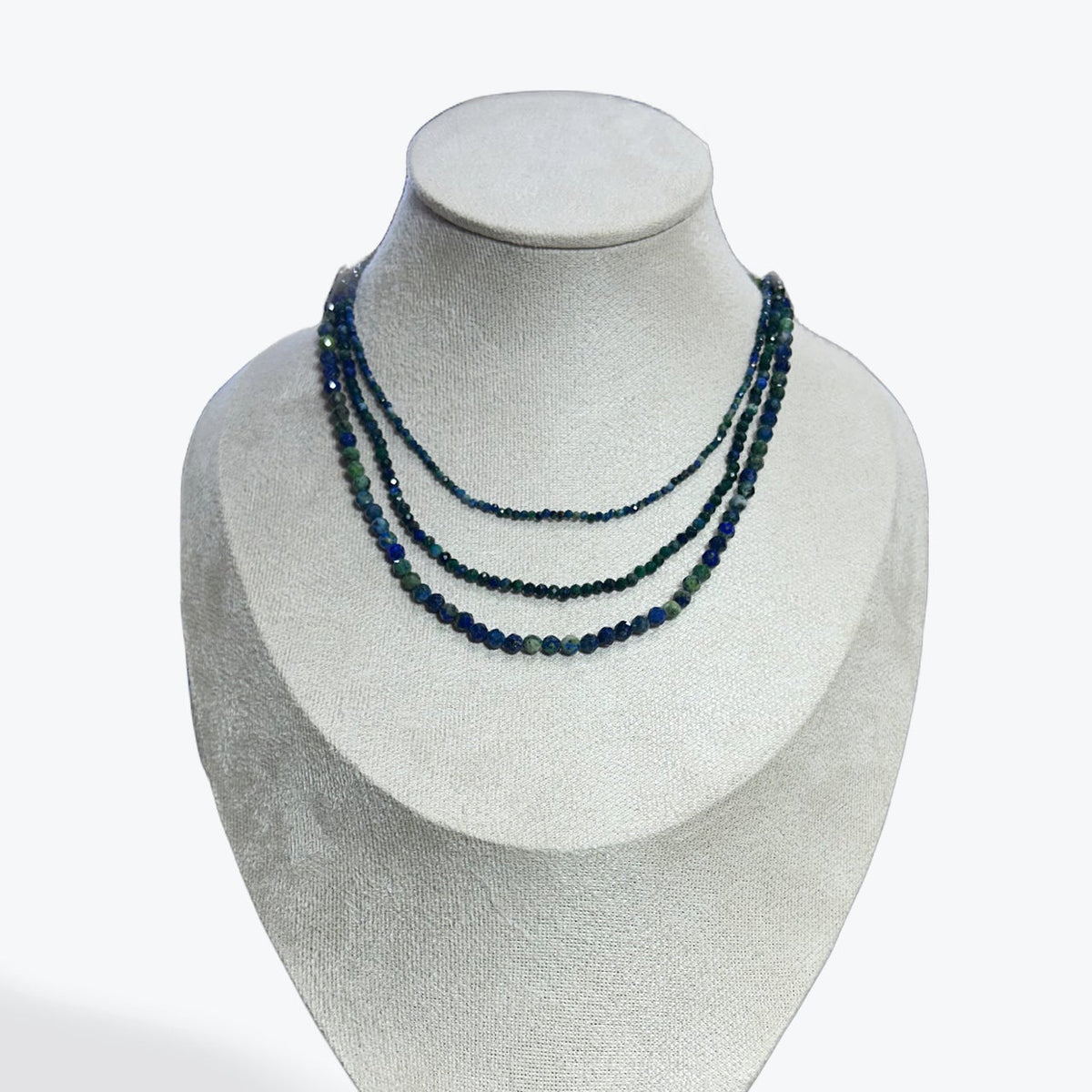 Collier Azurite Malachite Facetté