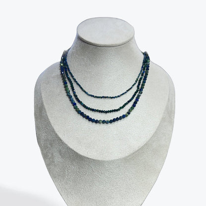 Collier Azurite Malachite Facetté