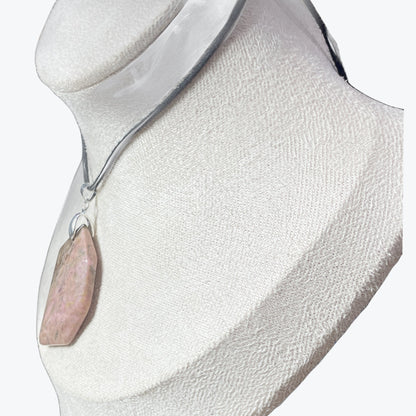 Pendentif Rhodonite facetté