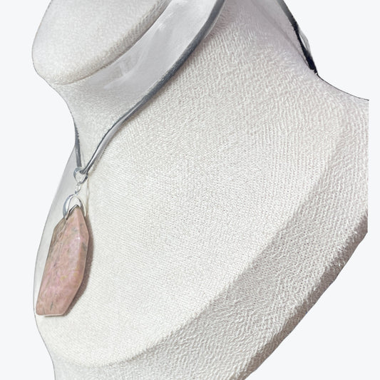 Pendentif Rhodonite facetté