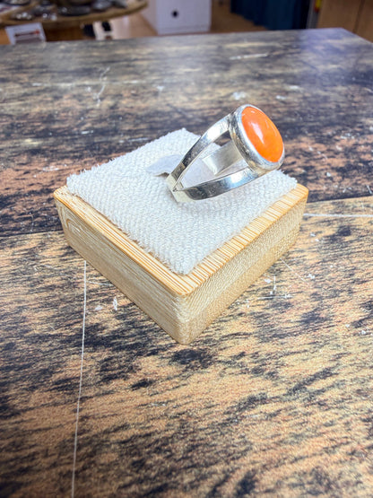 Bague Opale de feu ovale