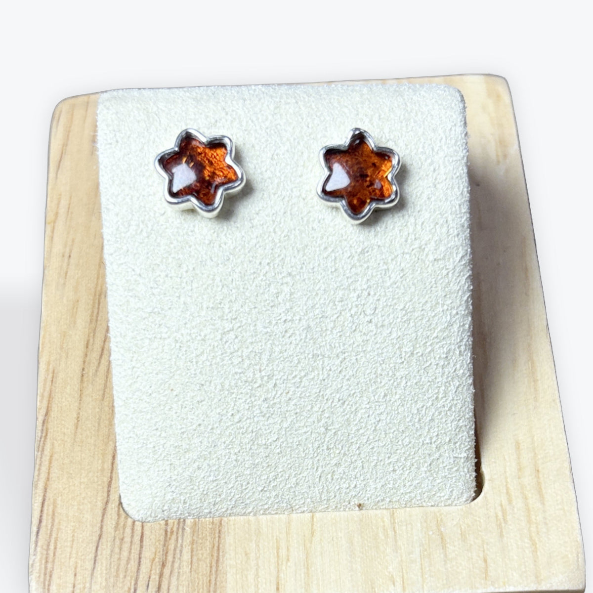 Boucle d'oreilles soleil puce étoile - Argent 925
