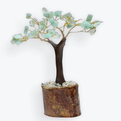 Mini arbre en amazonite avec base en bois - 3