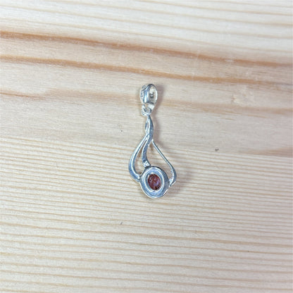 Pendentif Ambre ovale - Argent 925
