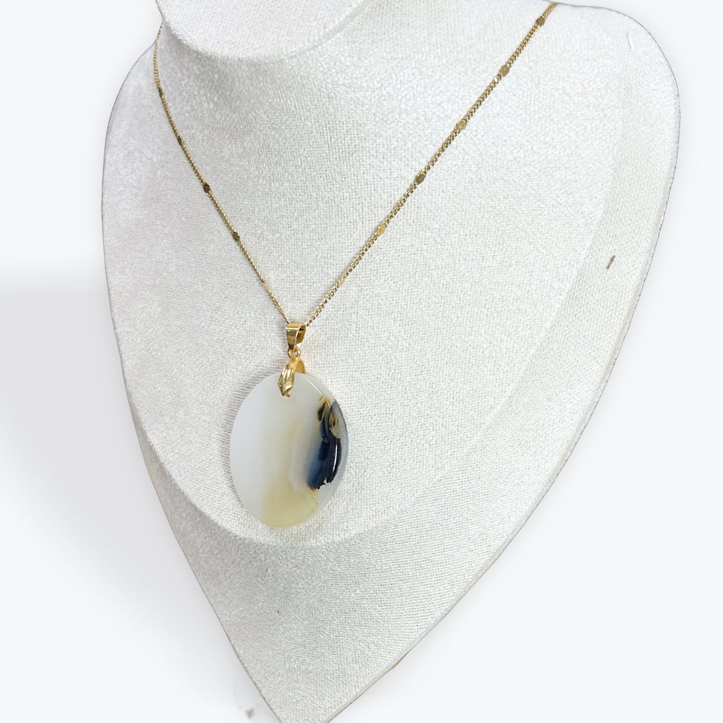 Pendentif Agate - Galet ovale